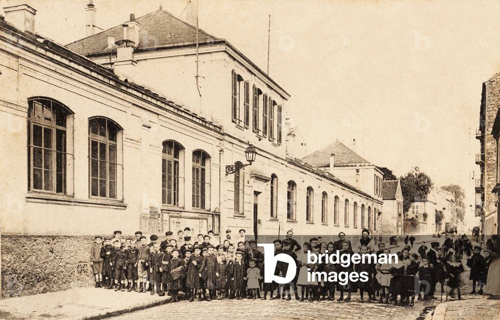 Schools of the rue de Vitry, Paris, 1900 (b/w photo)
