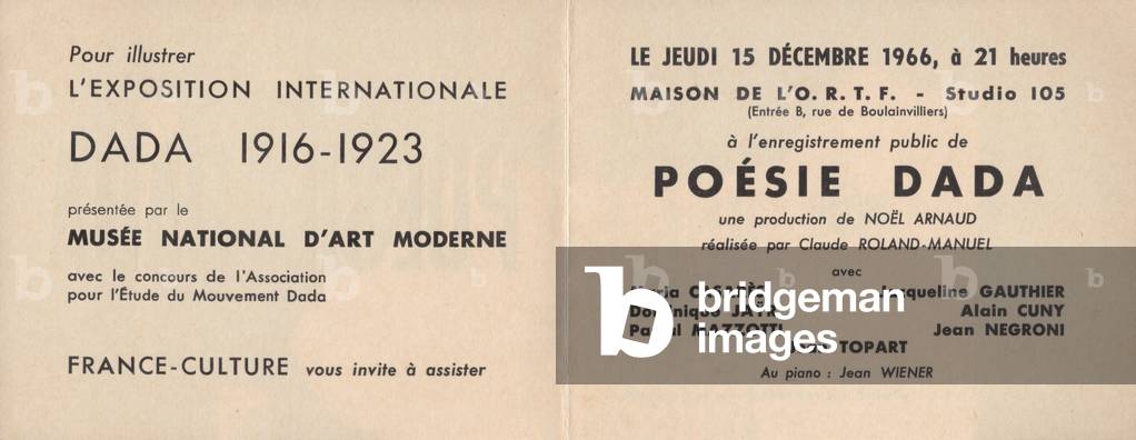 Poster for 'Poésie Dada', 1966 (litho)