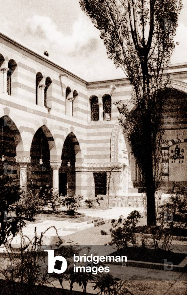 Interior of the Syrian and Lebanese pavilion, Exposition Coloniale Internationale, Paris, 1931 (b/w photo)
