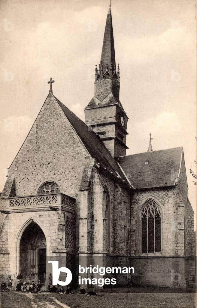 Church of St. Michel, Blainville-Crevon, 1895 (b/w photo)