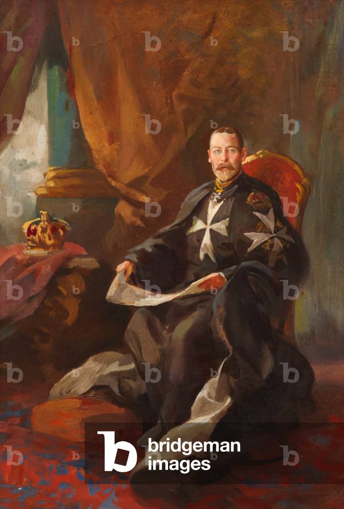 Study for Portrait of King George V (oil on board)