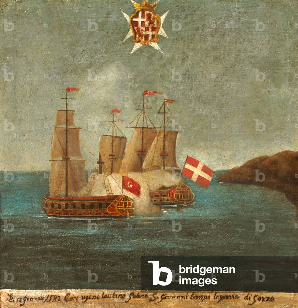 Naval Battle, 1582, Gozo (oil on canvas)