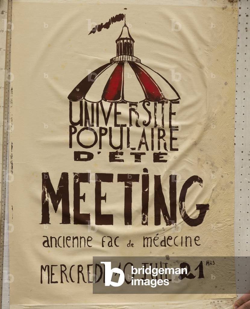 Poster, France, May 1968: Summer University, Meeting at the former Faculty of Medicine, 1968 (poster)