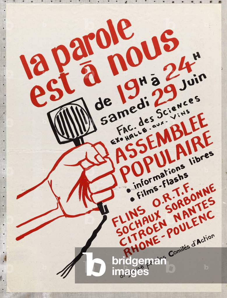 France - Poster May 1968 - Poster, France, May 68: La parole est a nous - poster edited by the Faculty of Sciences