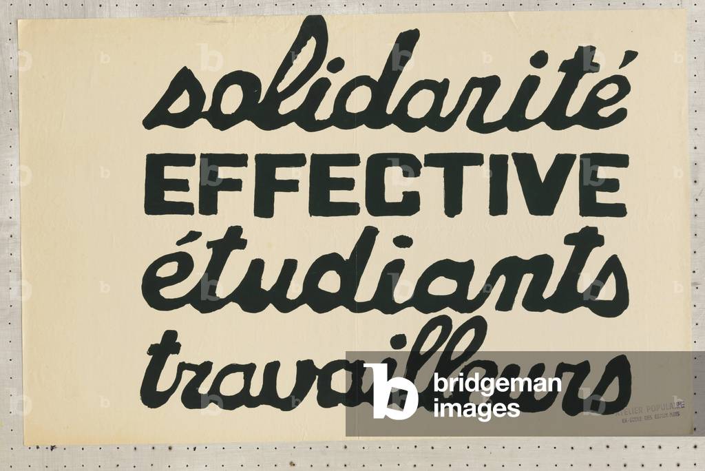 Poster, France, May 1968: effective solidarity between students and workers, 1968 (poster)