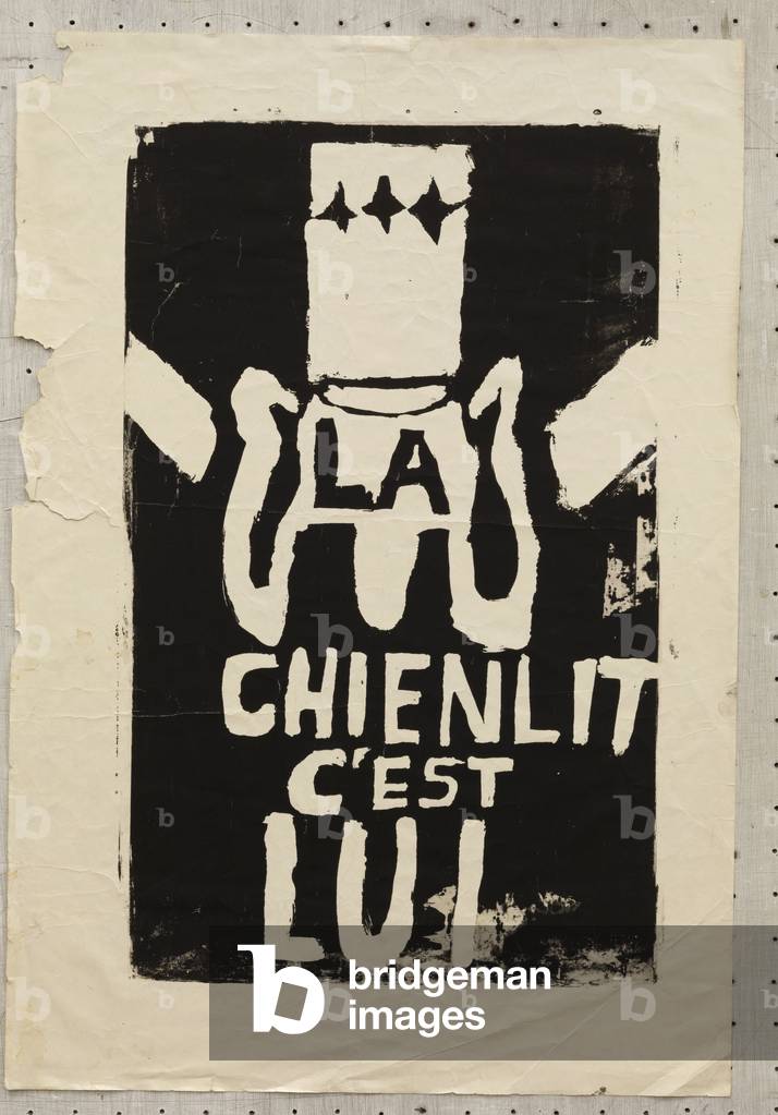 Poster, France, May 1968: He's the one who's causing the chaos (Caricature of Gaulle), 1968 (poster)