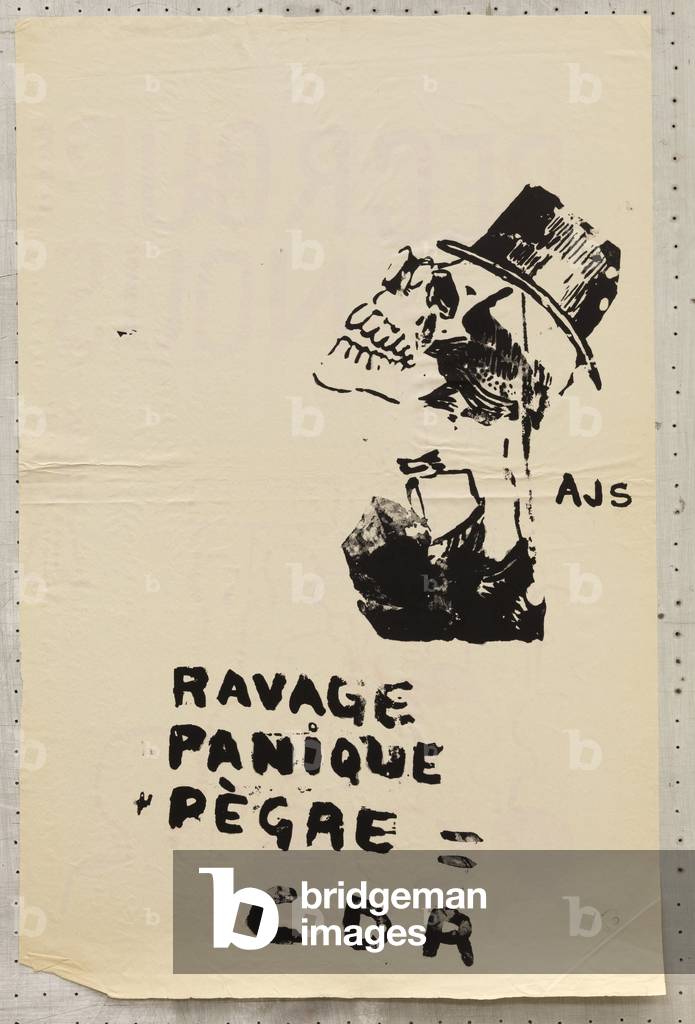 Poster, France, May 1968: Ravage, panic, underworld = CDR (Committee for the Defense of the Republic, Gaullist organization), 1968 (poster)