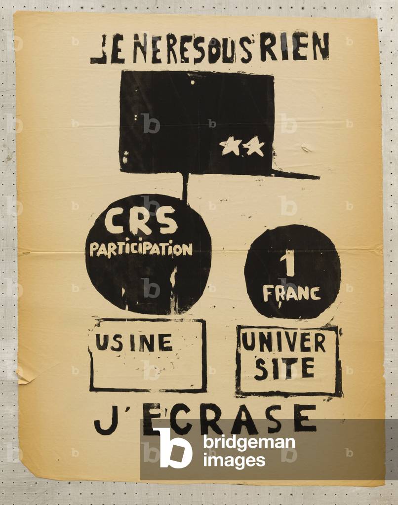Poster, France, May 1968: I don't solve anything, I crush, 1968 (poster)