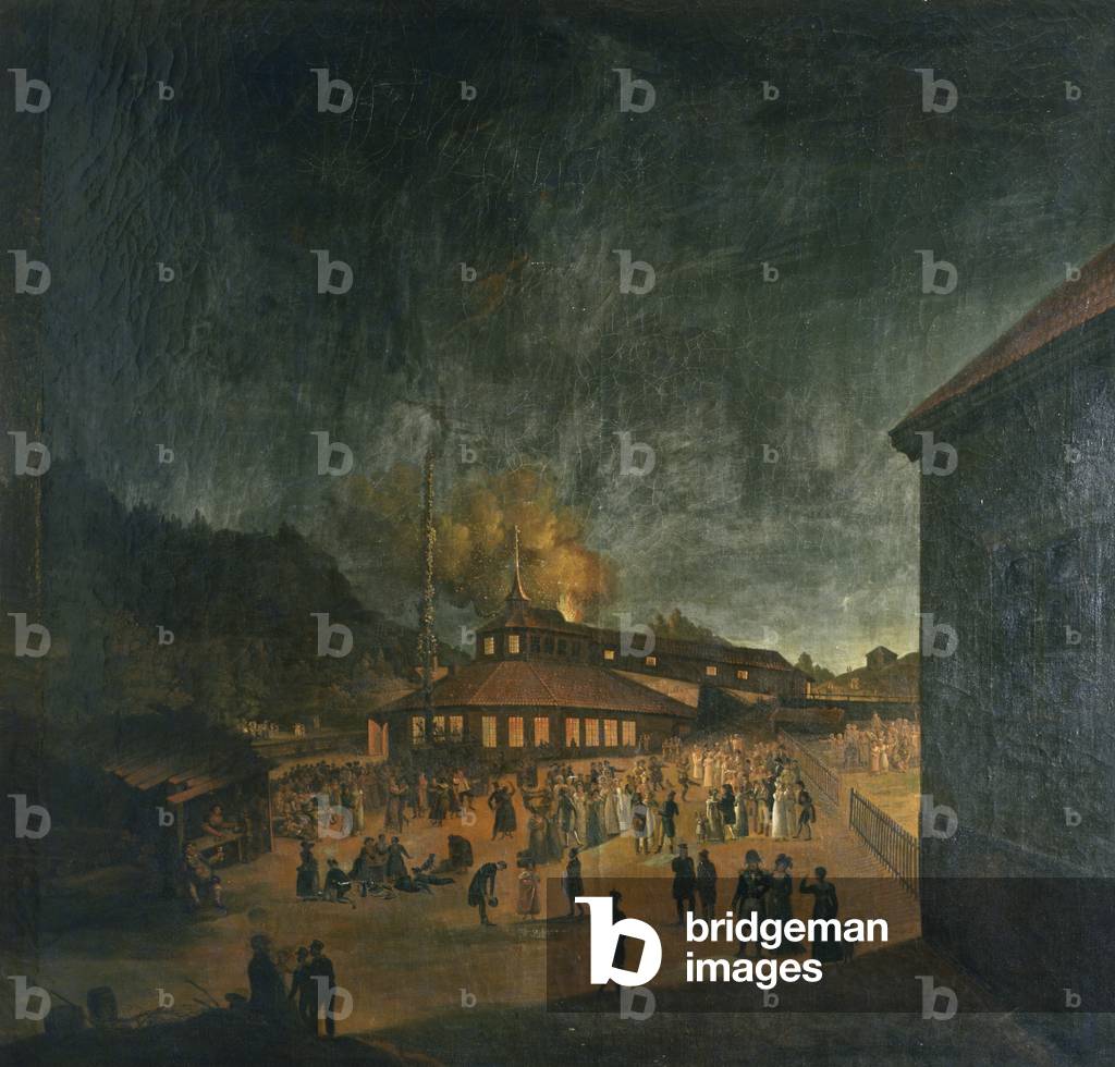 National celebration at Bærum Jernverk (iron factory) Midsummer, 1817 (oil on canvas)