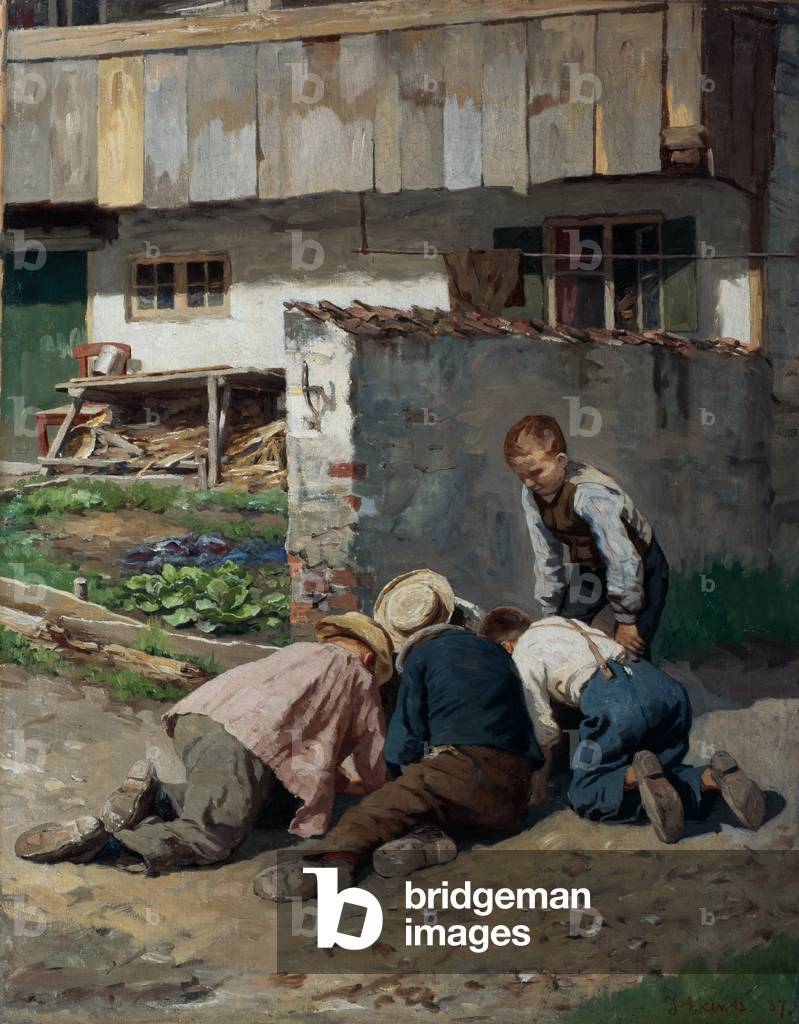 Playing boys, 1887