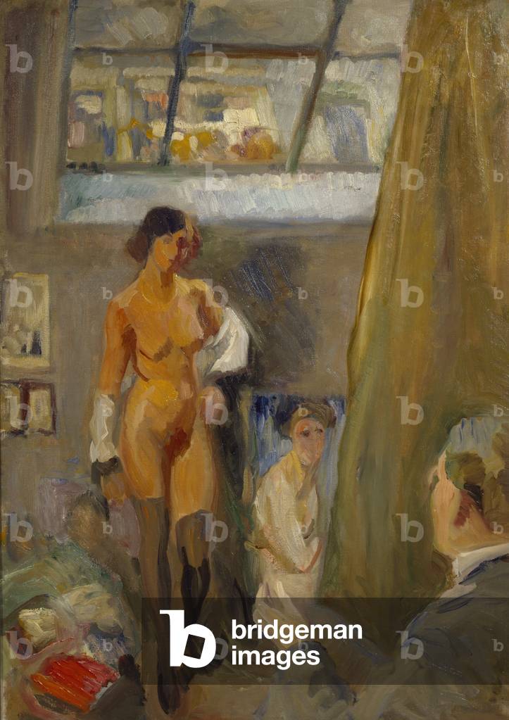 The model, studio in Tollbo street 30 (oil on canvas)