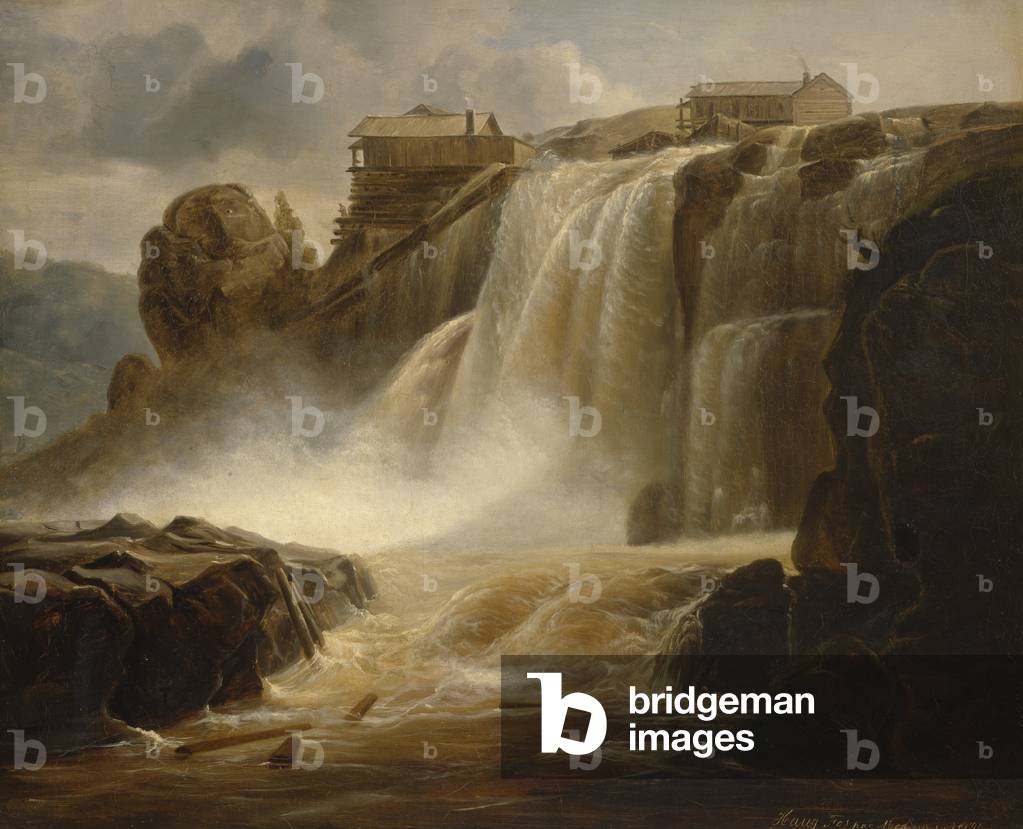 Haugfossen, 1847 (oil on canvas)