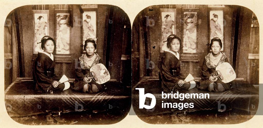 Women, Edo, 1861 (b/w photo)