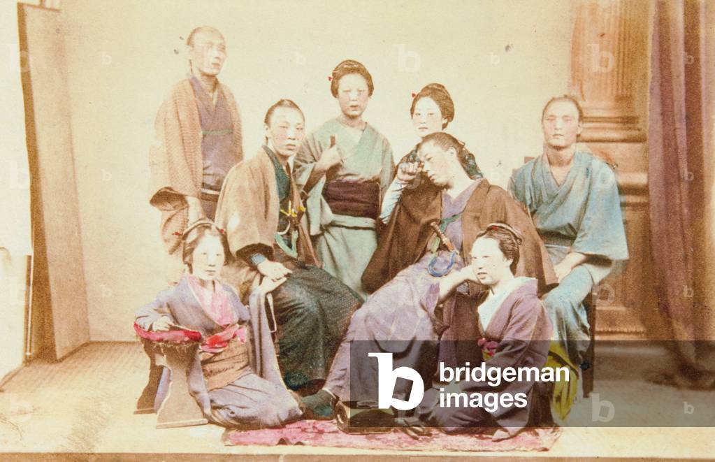 Pleasure (Samurais and geishas), 1862-1868 (photo)