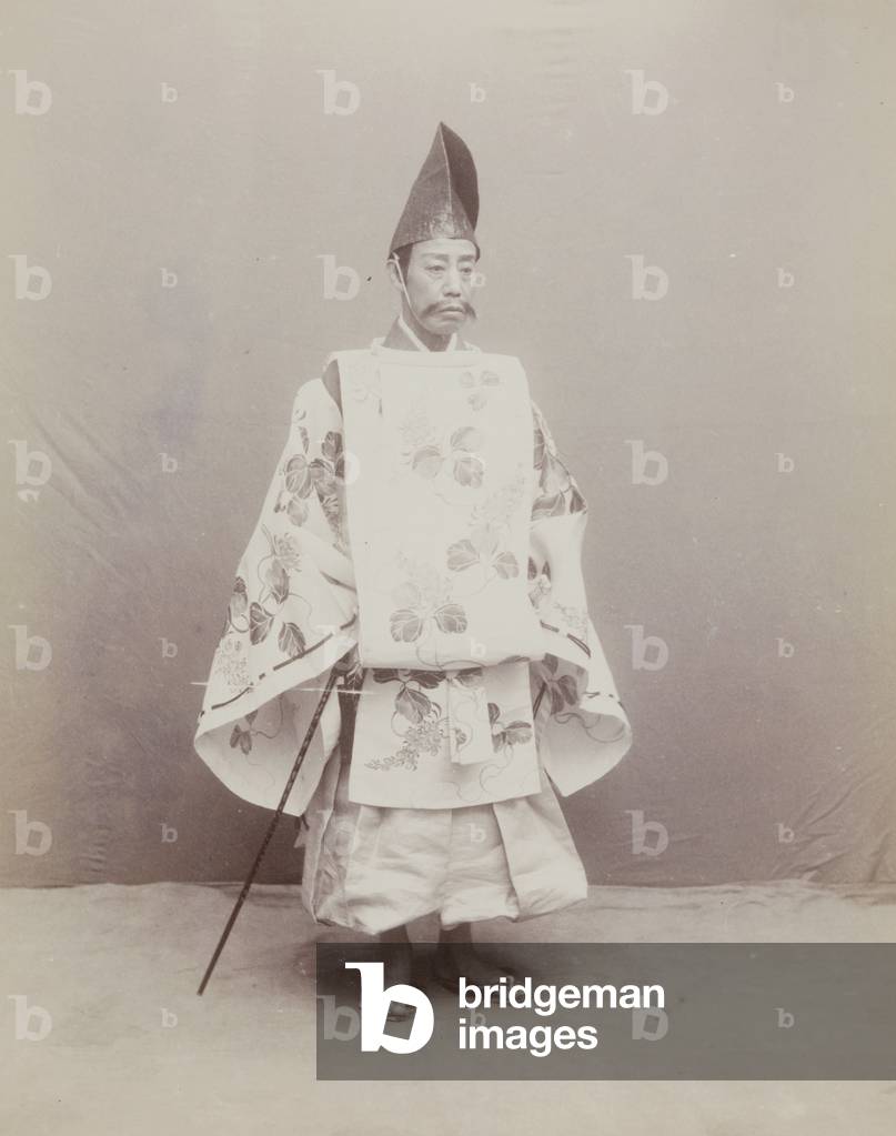 Danjuro representing Hidyoshi, 1885-1895 (b/w photo)