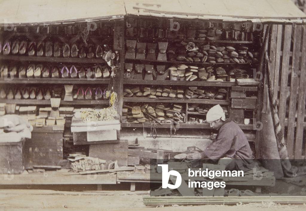 Shoemaker, 1888-1900 (hand coloured photo)