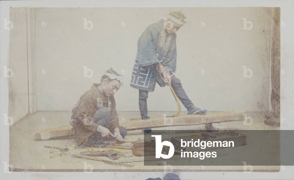 Carpenters, 1862-68 (hand coloured photo)