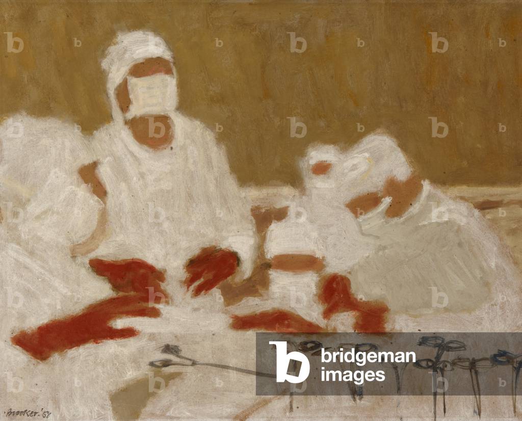 Surgery (The Separation of Siamese Twins), 1958  (oil on canvas)