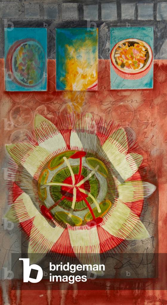 Vertical Garden No.3, Passion Flower (oil on canvas)