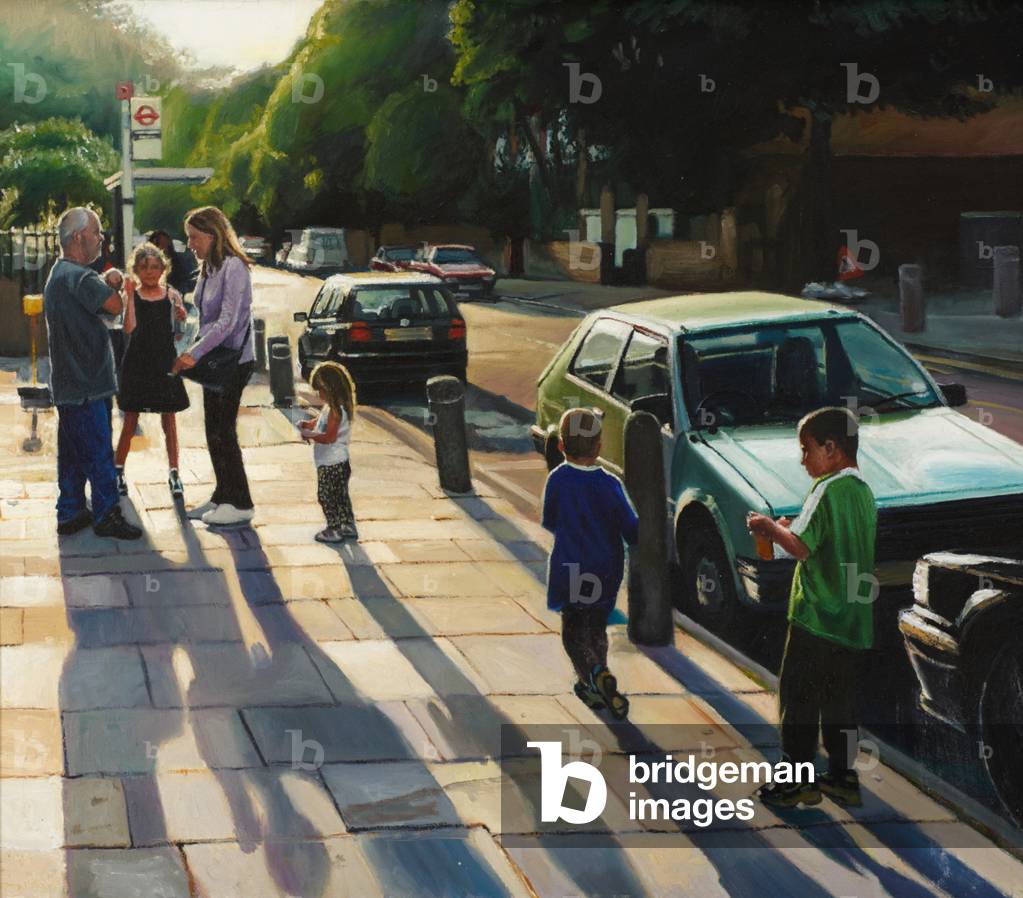 An Evening in North London (oil on canvas)