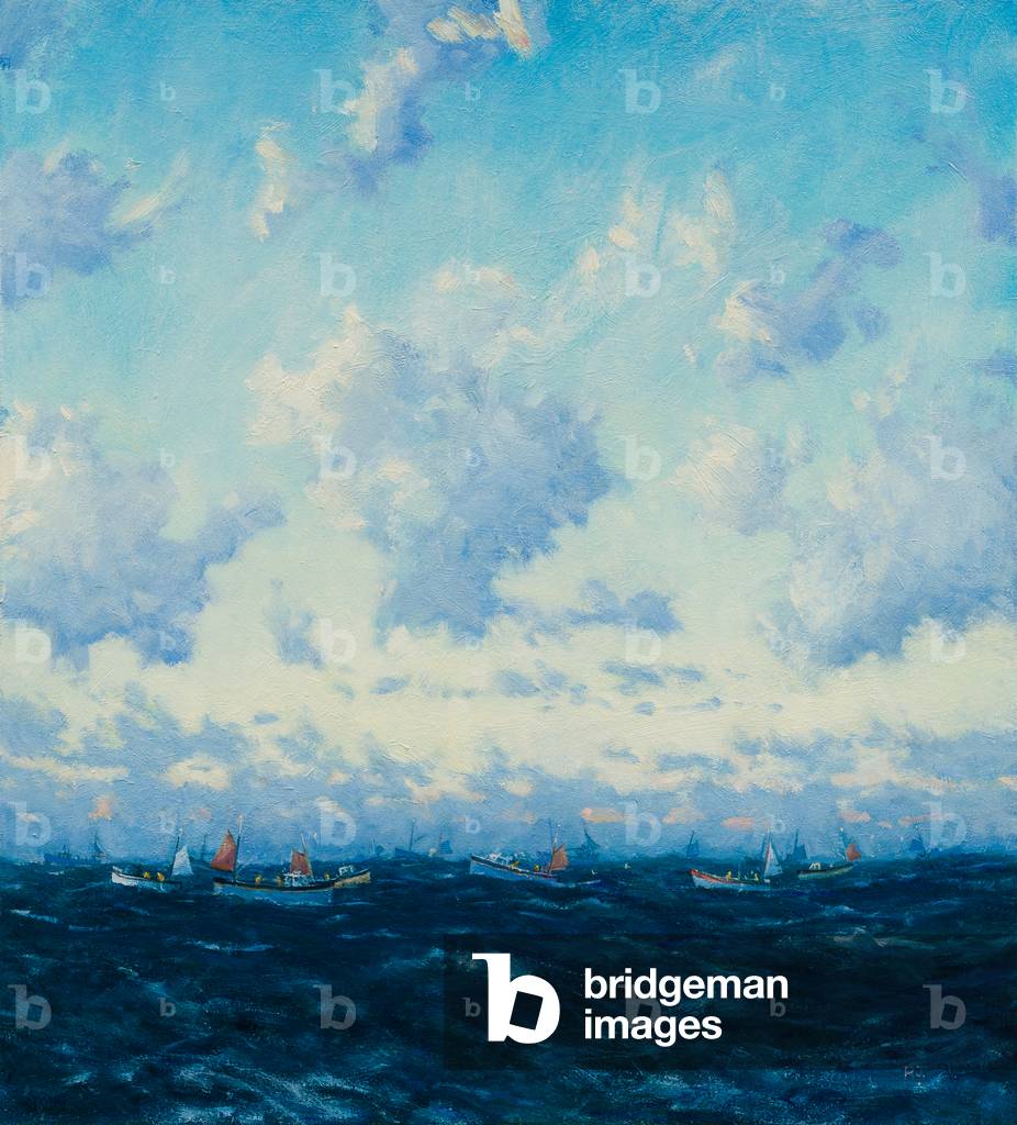 Mackerel Fleet, First Light, 2008 (oil on board)