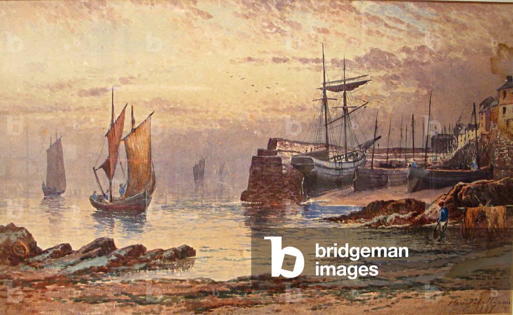 Old Quay, Newlyn, 1887 (w/c on paper)
