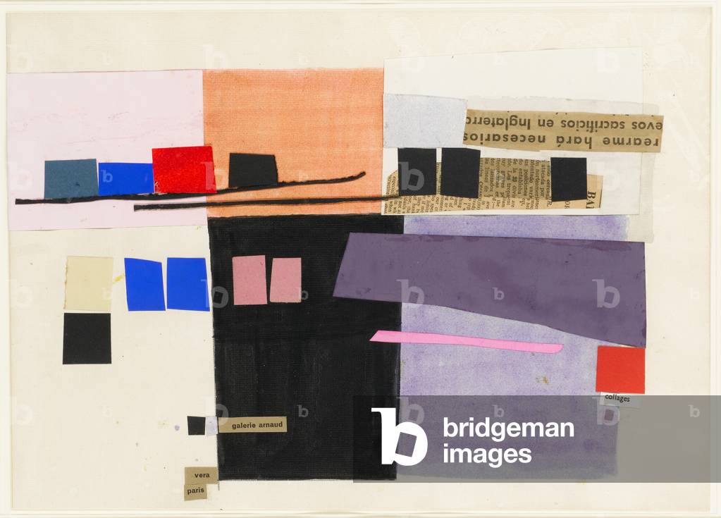 Galerie Arnaud, 1952 (collage & w/c on paper)