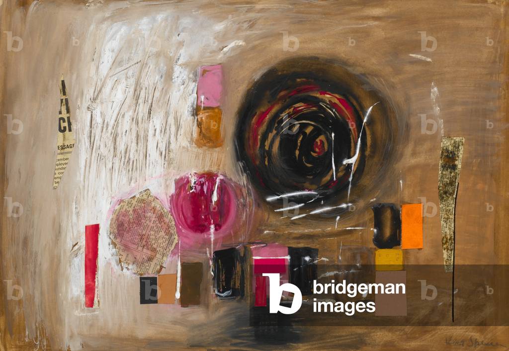 Collage II, c.1952 (mixed media, collage & pigment on paper)