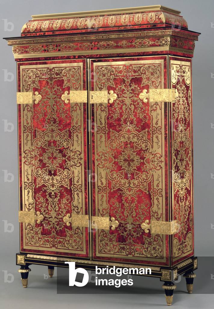 Louis XIV Armoire, c.1710 (red tortoiseshell with brass inlay)