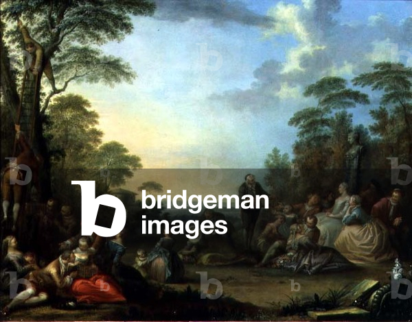 The Bird Catchers, 1750 (panel) (pair to 87637)
