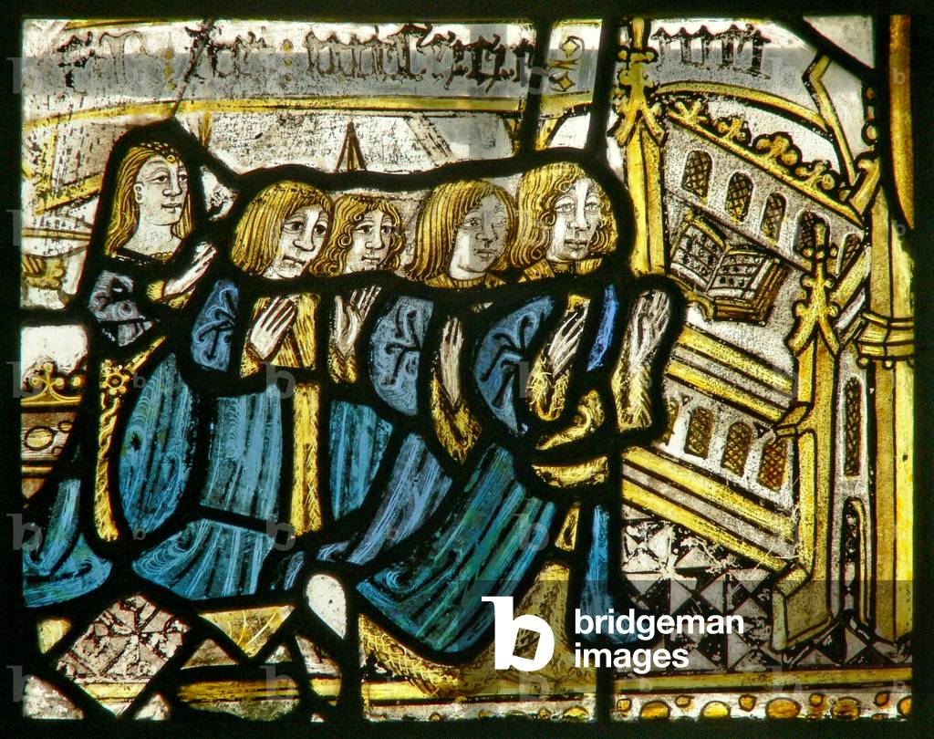 Window s6 depicting donors - Cave? (stained glass)
