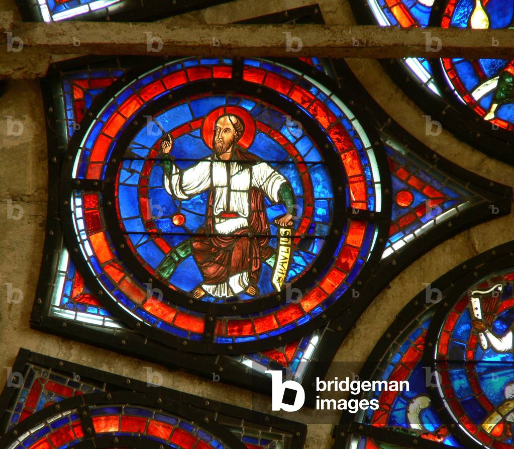 Window w100 depicting St Paul (stained glass)