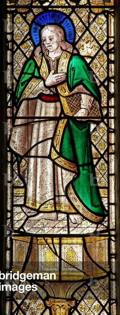 Window s6 depicting St John (stained glass)