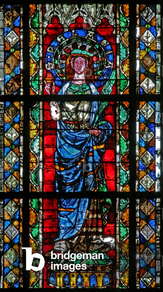 Window w204 depicting St Pélagie (stained glass)