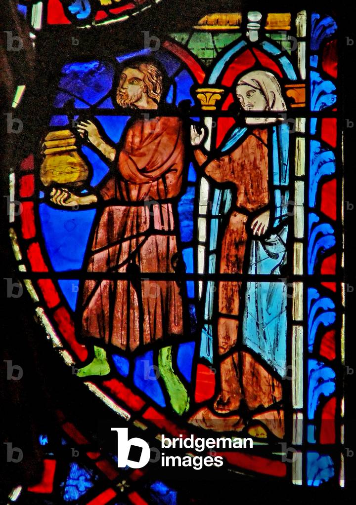 Window w8  Myrrh for the funeral (stained glass)