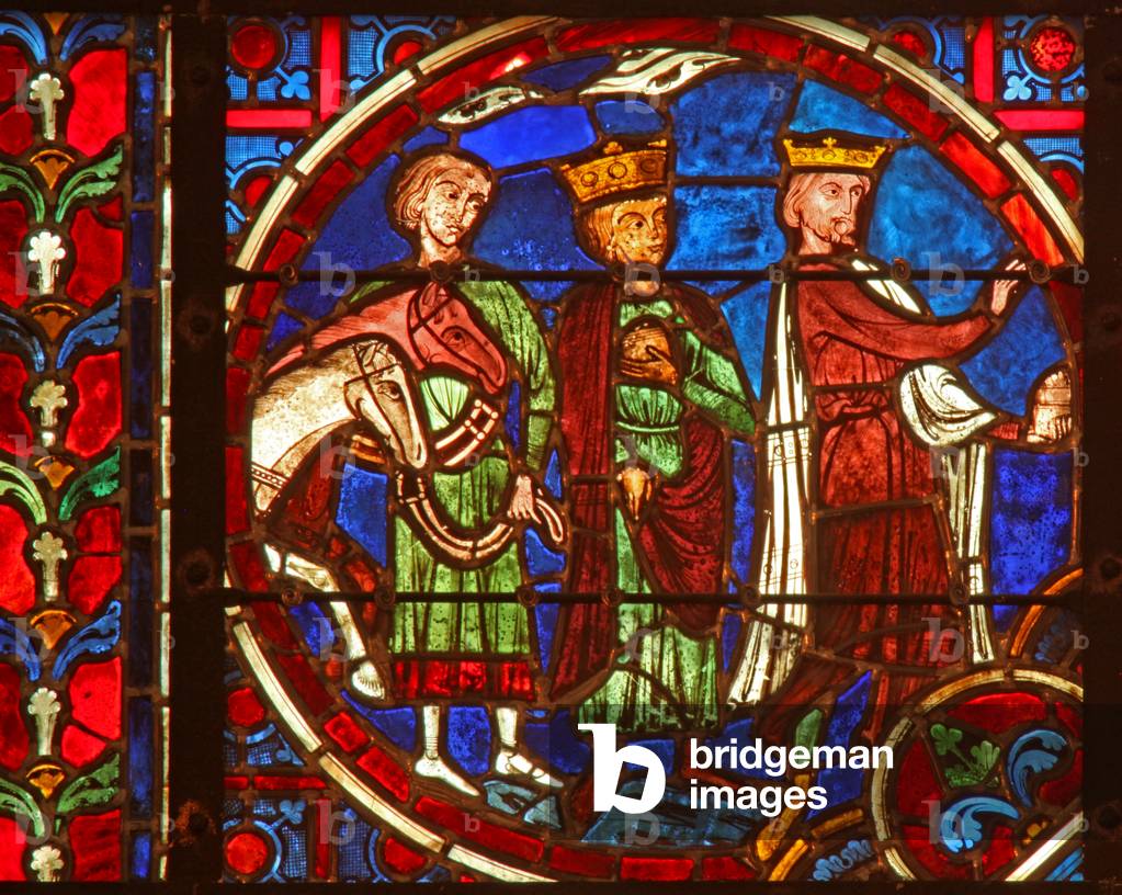 Window w2 depicting the Adoration of the Magi (stained glass)