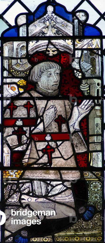 Window w6 depicting a donor - Robert Crane (stained glass)