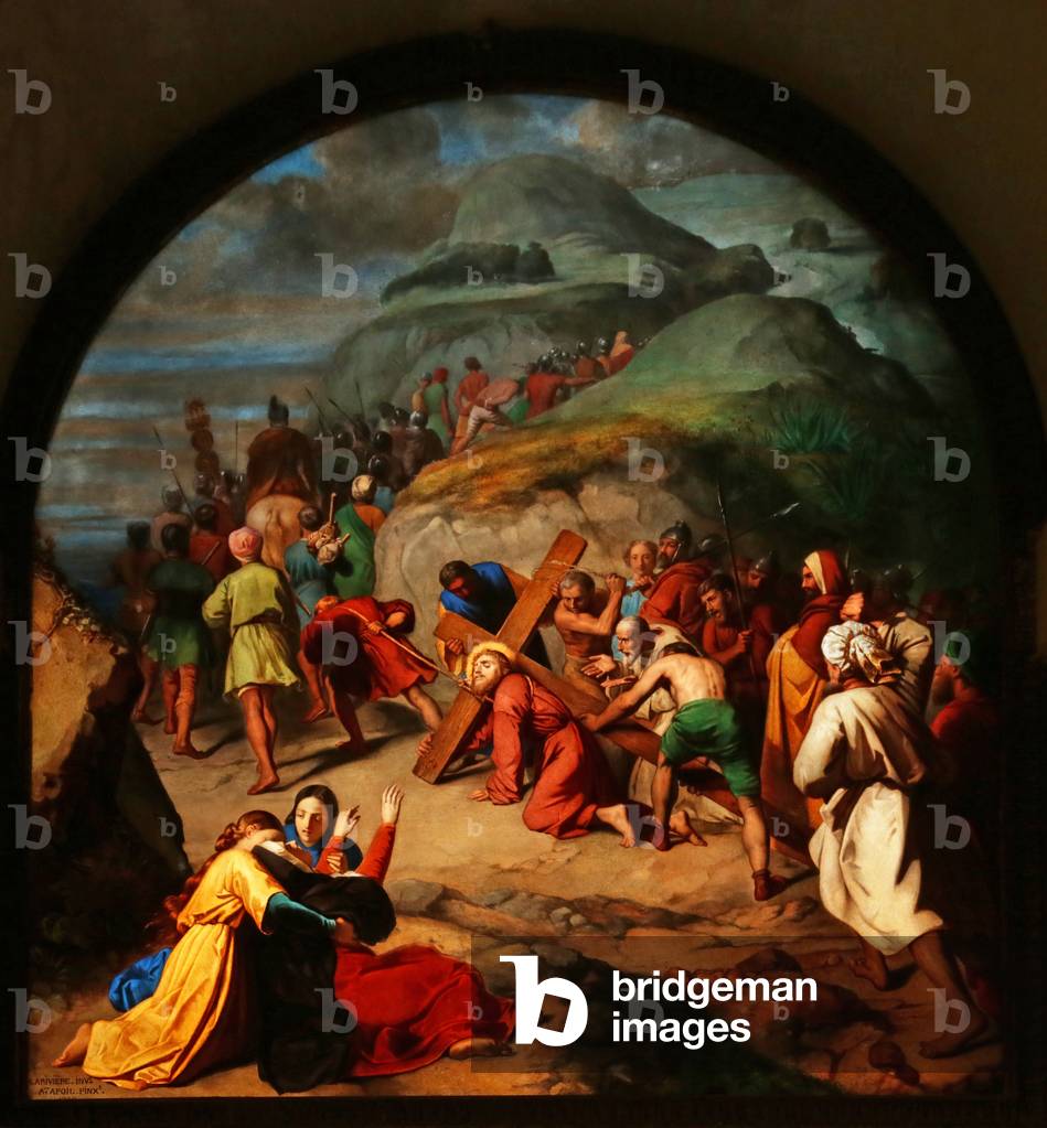 North Ambulatory of the Crypt: the Arrest in Gethsemene, c.1845 (stained glass)