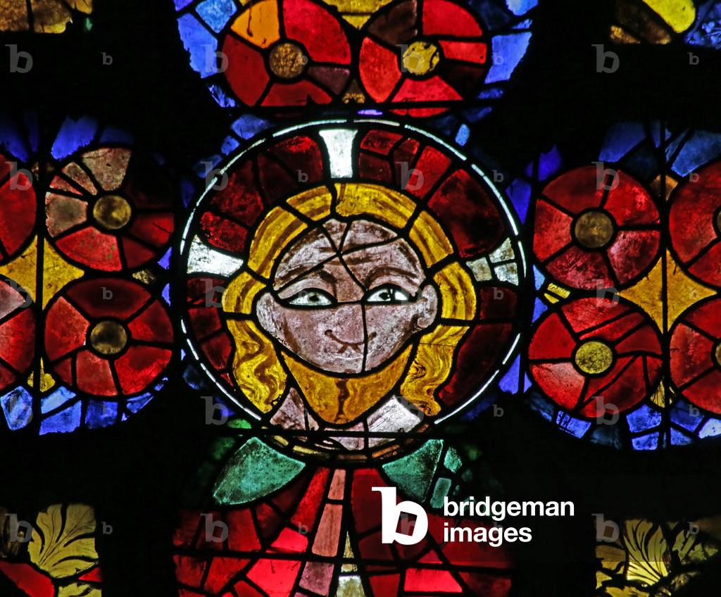 Window depicting Head of Christ, c.1290 (stained glass)