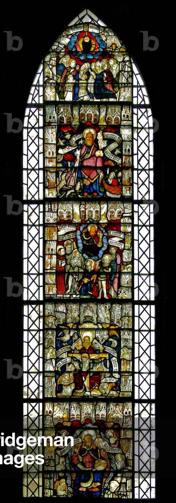 Window w24 depicting the Te Deum - 