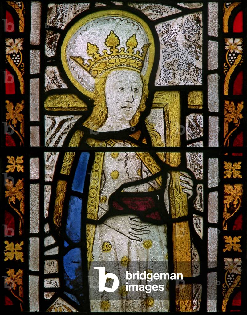The east window depicting St Helen (stained glass)