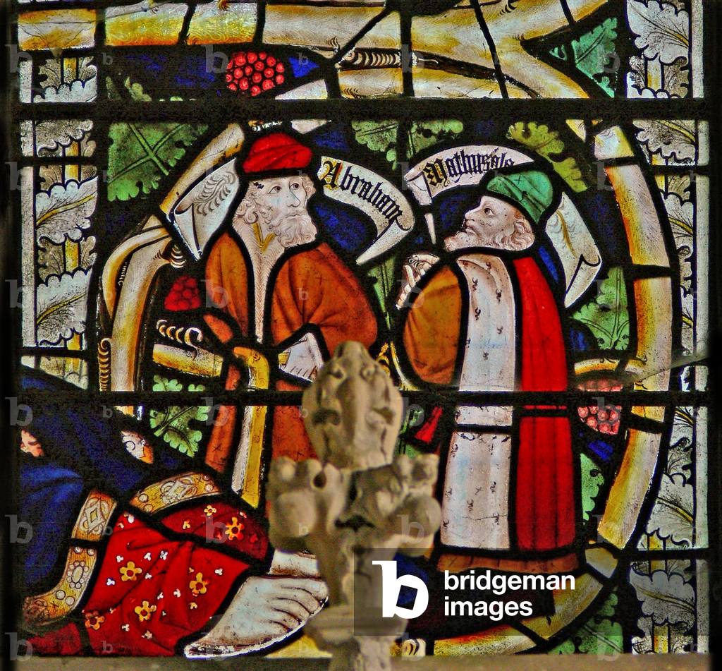 Window Ew depicting Abraham and Methusela (stained glass)