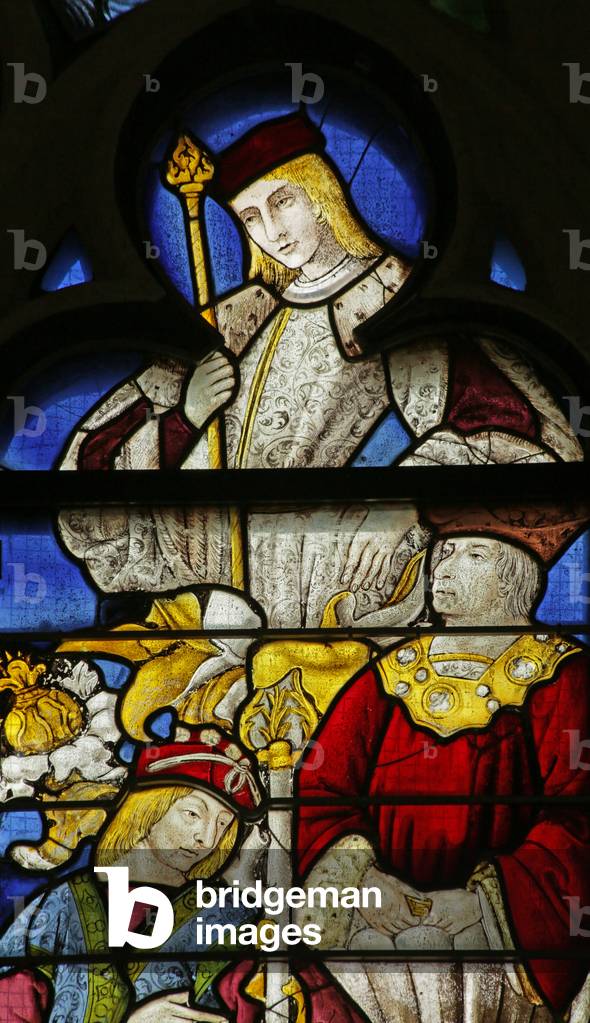 Window depicting prophets on the Tree of Jesse, 1500-10 (stained glass)