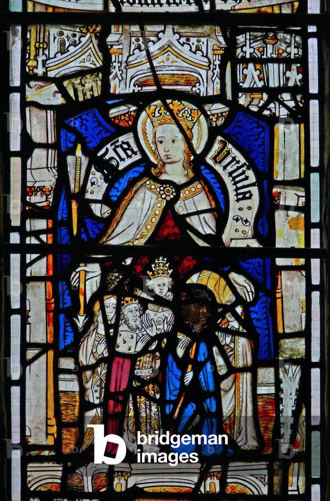 Window Ew depicting St Usula (stained glass)