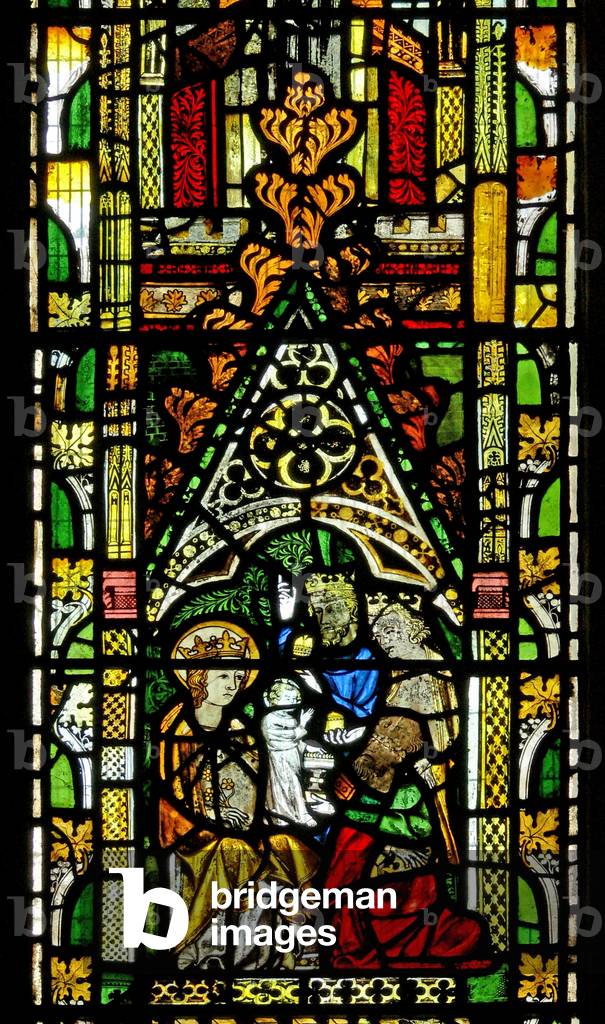 Window N2 depicting the Adoration of the Magi (stained glass)