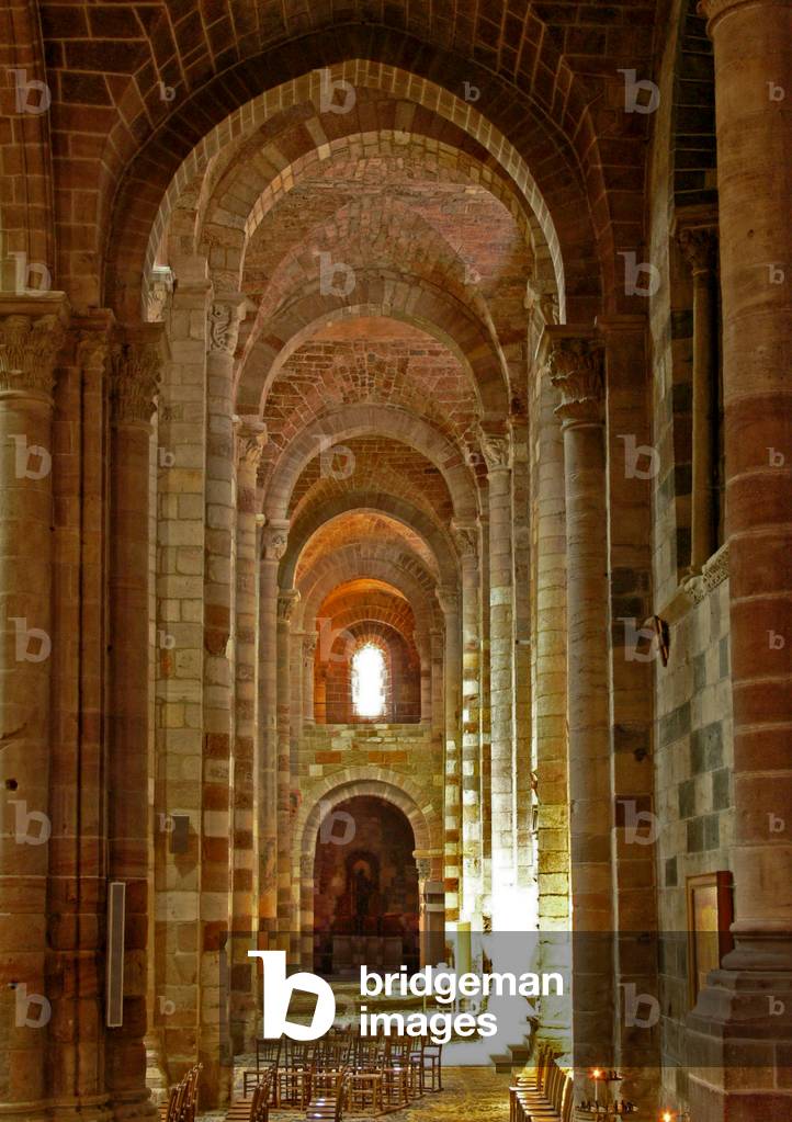 Depicting a view of the south aisle
