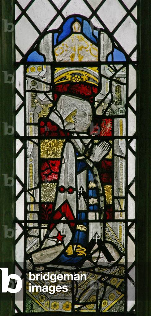 Window w7 depicting a donor - anne Denstone (stained glass)