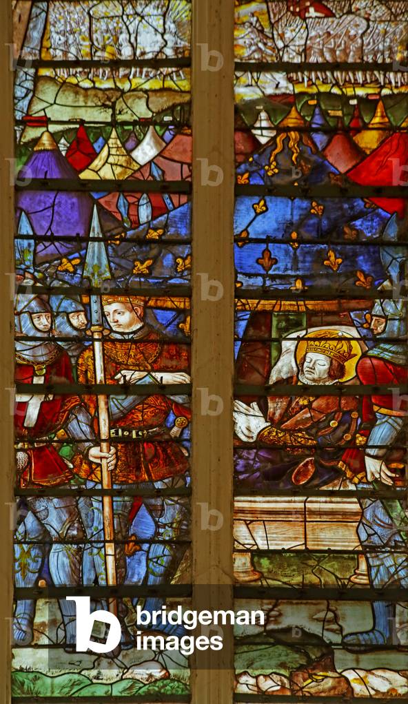 Window depicting the Death of Saint Louis (stained glass)