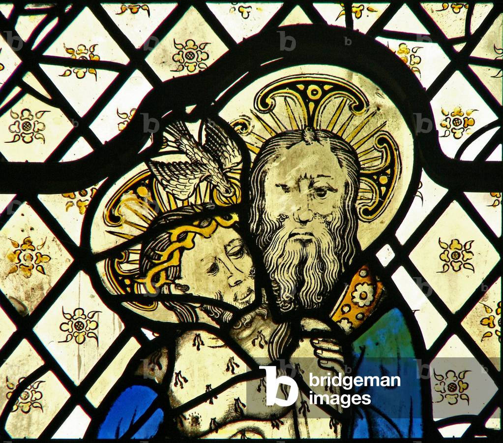 Window w45 depicting the Trinity (stained glass)