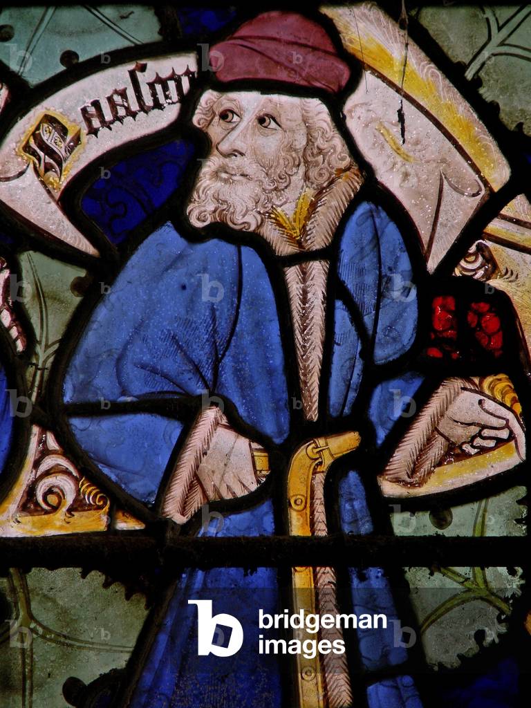 Window Ew depicting Naason ? on the Tree of Jesse  (stained glass)